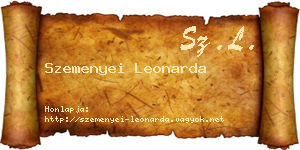 Szemenyei Leonarda névjegykártya